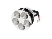 Unique Bargains Motorcycle Silver Tone Aluminum 5 White LED Decor Head Lamp Spot Light