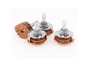 Unique Bargains 4 x Rotary Switch Potentiometer 2 Pole 6 Position 15 Pins