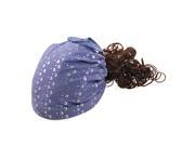 Unique Bargains Child Built in Headband Curly Wig Hair Hat Light Purple