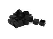 Unique Bargains 22pcs Square Rubber Furniture Table Foot Leg Cover Pad Floor Protector 30mmx30mm