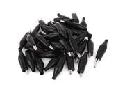 38pcs Crocodile Alligator Test Clip for Electrical Jumpers Wire Cable Black