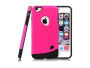 Combo Hybrid Shockproof Hard Cover Phone Case Fuchsia for Iphone 6 Plus
