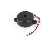 DC 3 24V 2 Wires Industrial Electronic Alarm Buzzer Black