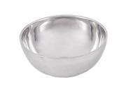 Unique Bargains 2 Depth 4.6 Diameter Stainless Steel Rice Bowl Silver Tone