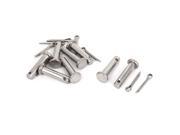 Unique Bargains M5 x 20mm Flat Head 304 Stainless Steel Round Clevis Pins Fastener 8Pcs