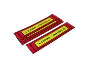 Unique Bargains 4 Pcs Red Yellow Stripe Printed Reflective Stickers for Vehicle Car