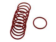 Unique Bargains 10pcs 27mm Outside Dia 2mm Thickness Rubber Oil Filter Seal Gasket O Rings Red