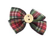 Lady Ornament Multicolor Fabric Bowknot Design Brooch Pin