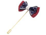 Unisex Polyester Bowknot Design Metal Needle Brooch Pin