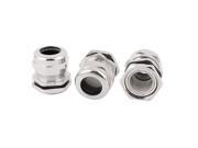 3 Pcs PG16 22mm OD Thread Waterproof Fastener Locknut Stuffing Cable Gland