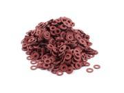 Unique Bargains 1600pcs 6mmx12mmx0.8mm Red Flat Insulating Fiber Washer Gasket Ring for M6 Screw