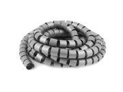 Unique Bargains Spiral Tube Cable Wire Wrap Organizer Cord Management 25mm Dia 3meter Long Gray