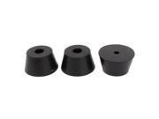 Unique Bargains 3 Pcs Cone Shape Pad Furniture Table Chair Leg Tips Foot Covers Floor Protector