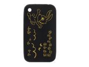Silicone Rabbit Grass Skin Phone Case Black for iPhone 3GS