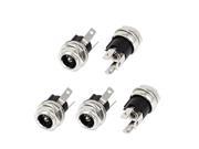 5pcs PCB Mount 3 Terminals 2.1x5.5mm Stereo Jack Socket Audio Video Adapter