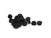 Unique Bargains 10mm Inner Dia Round Rubber Chair Table Foot Leg Cover Holder 20 Pcs