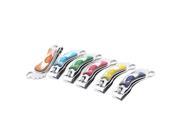 Unique Bargains 6 x Mixture Color Stainless Steel Collapsible Nail Toe Clippers Trimmer