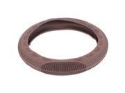Waterproof 33cm 46cm Dia Brown Silicone Steering Wheel Cover Protector for Auto