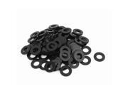 100 Pcs M12x24mmx2mm Plastic Round Flat Washer Gasket Seal Ring Black