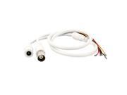 Unique Bargains Female BNC 5.5x2.1mm DC Power Jack to 5 Wire CCTV Camera Power Cable White