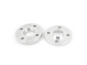 Car 4x100 Bolt 15mm Thickness Wheel Hub Adapter Spacer Silver Tone Pair
