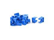 Unique Bargains 20 Pcs Aquarium Fish Tank Air Line Tube Clip Holder Blue for 20mm Dia Pipe