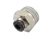 Unique Bargains 6mm x 1 2 PT Male Thread Straight Air Quick Connector Fitting Jointer