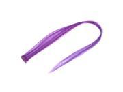 Unique Bargains Costume Play Purple Straight Hair Clip Wig Hairpiece 21.7 Length for Ladies