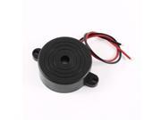 Black Red 14cm Long Wired Continuous Sound Electronic Buzzer DC 3 24V 42mmx16mm