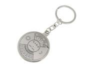 Metal Circular Perpetual Calendar Pendant Key Holder Keyring Keychain