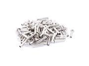 Unique Bargains 100 Pcs 13 64 x 7 8 Nickel Plated Oval Head Semi Tubular Rivets Silver Tone