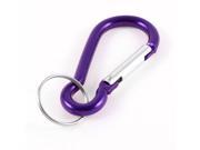 2.8 Long Purple Aluminum Alloy Spring Clip Carabiner Hook Keychain