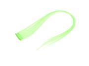 Unique Bargains Costume Party 55cm Length Fluorescent Green Straight Clip On Hair Wig for Women