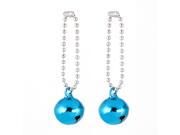 Unique Bargains Blue Metal Bells Dangling Detail Bag Ornament Keychain Key Holder 2PCS