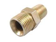 Unique Bargains 1 2 NPT to 3 8 PT Brass Coupling Adapter Hydraulic Fitting