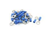 30pcs RV2 6 Blue Sleeve Pre Insulated Ring Terminals for AWG 16 14