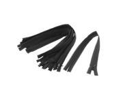 Unique Bargains Black Invisible Nylon Concealed Zip Zipper 14 inch 10 Pcs