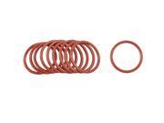 Unique Bargains 10 Pcs 38mm OD 3mm Thickness Silicone O Rings Oil Seals Gasket Dark Red