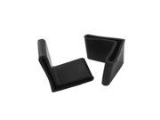 Unique Bargains Rubber Covers Furniture Angle Iron Foot Pads 40mm x 40mm 10 Pcs Black