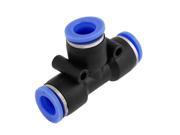 Unique Bargains T Shape 3 Way Pass 10mm to 10mm Push In Tube Quick Fittings Connector