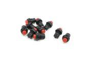 Unique Bargains 10 Pcs Momentary Action SPST Round Red Push Button Switch AC 125V 3A