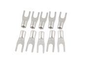 10 Pcs 1.5 2.5mm sq Cable Fork Spade Crimp Connectors