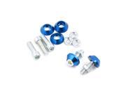 Unique Bargains 6mm Thread Dia Blue Cone Head License Plate Frame Nut Screw Ornament 5pcs