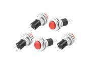 DS 316 SPST Red Non locking Push Button Switch AC 250V 3A 5 Pcs