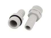 Unique Bargains 2Pcs Plastic 3 8 BSP Pipe Joiner to 10mm Barbed Hose Tail Straight Adapter