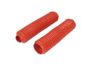 Unique Bargains Front Fork Cover Shock Absorber Dust Rubber Cover Pair Red for Motorbike