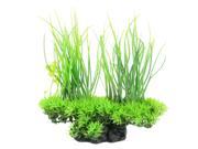 Ceramic Base Clover Decor Aquarium Green Plastic Grass Plant 20cm