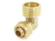 Unique Bargains Air Pneumatic 12mm Pipe 1 2 PT Male Thread L Shaped Brass Quick Joint Coupler