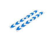2 Pcs Auto Arrows Pattern Safety Reflective Stickers Decal Blue White