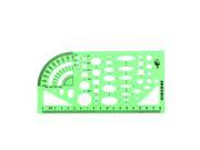 Unique Bargains Stationery Drafting Drawing Multi Purpose Mapping Formwork Template Ruler Green